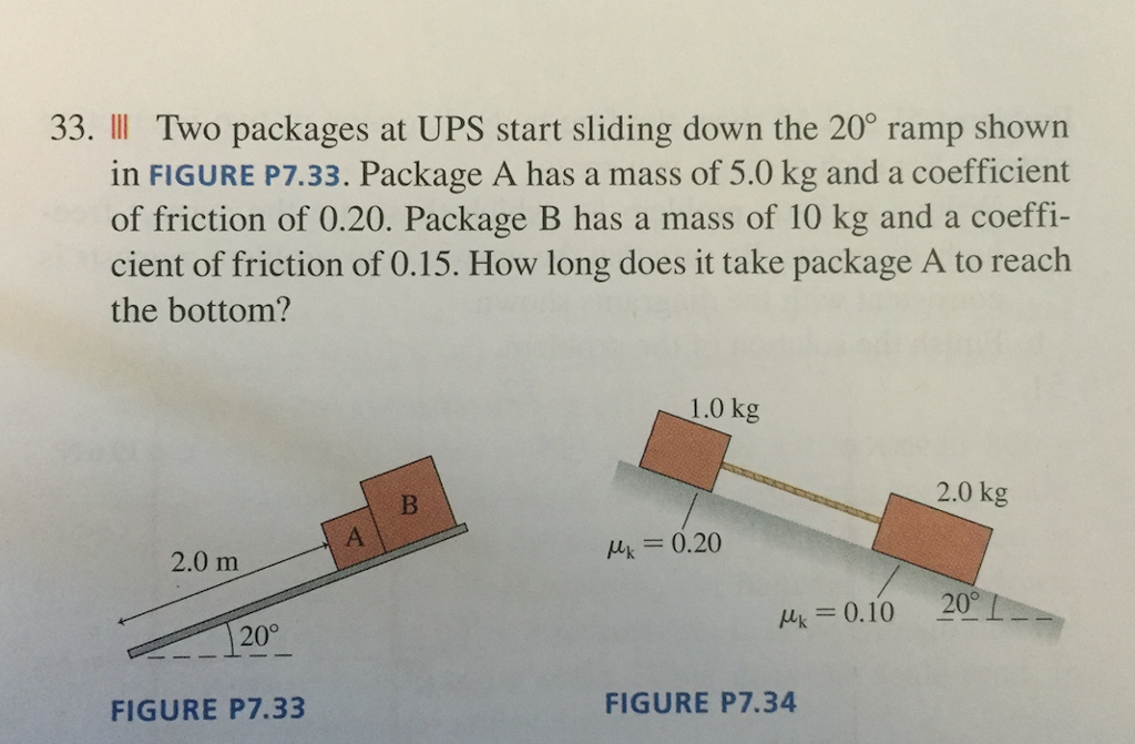 33 Il Two Packages At Ups Start Sliding Down The 20 Chegg 