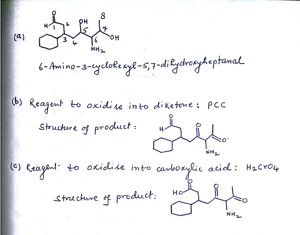 Question & Answer: What reagents would you use to oxidize this molecule to a diketone? Then draw the structure..... 1