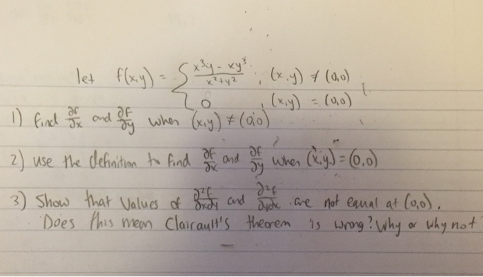 Solved Let F X Y X 3y Xy 3 X 2 Y 2 X Y Chegg Com