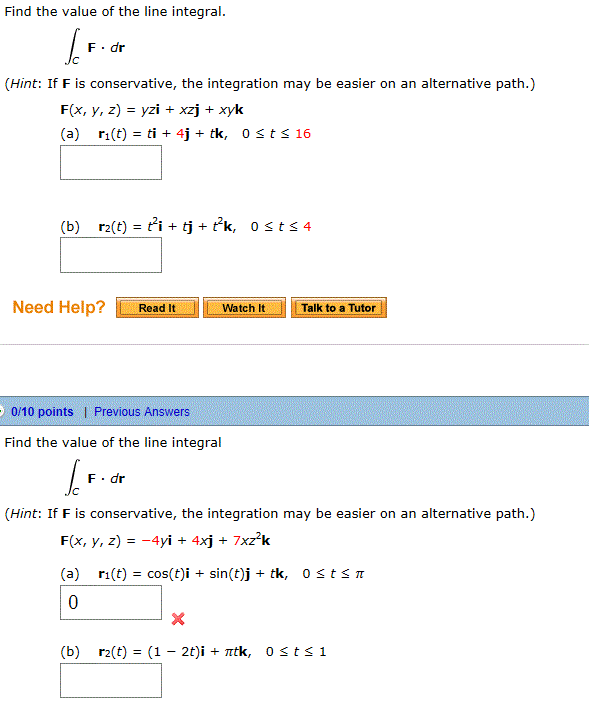 Solved Find The Value Of The Line Integral F Dr Hint If Chegg Com