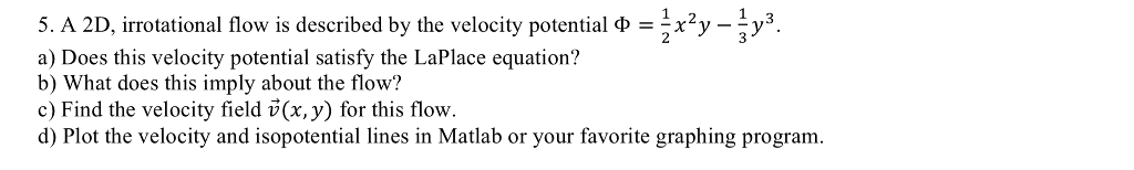 2d potential flow problems homework picture