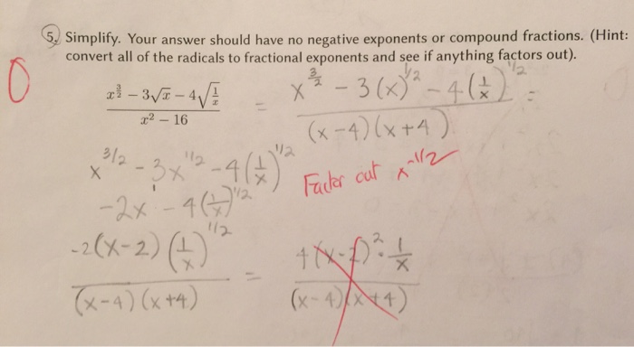 Solved Simplify Your Answer Should Have No Negative Chegg Com