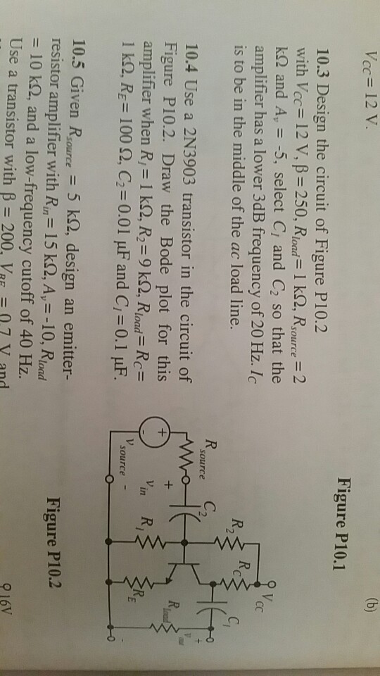 Solved Kc 12 V Figure P10 1 10 3 Design The Circuit Of Chegg Com