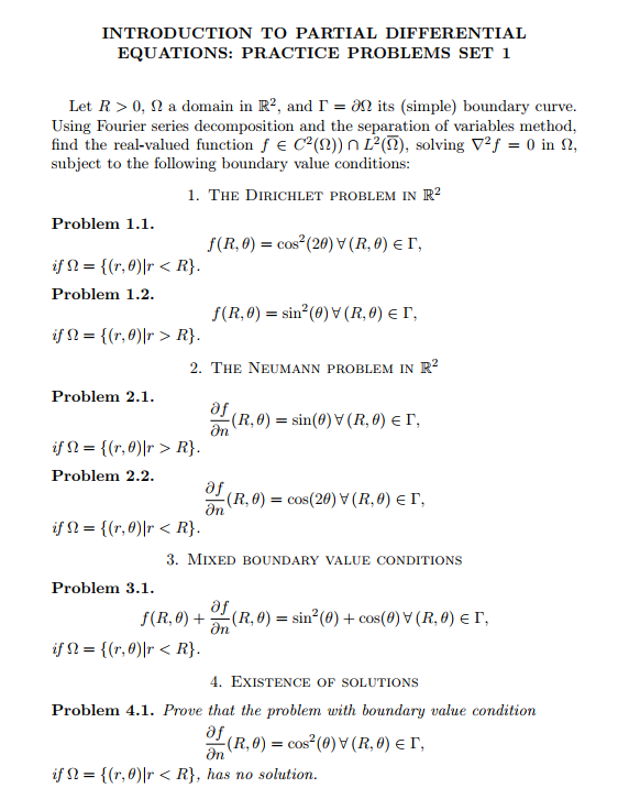 differential equation problems