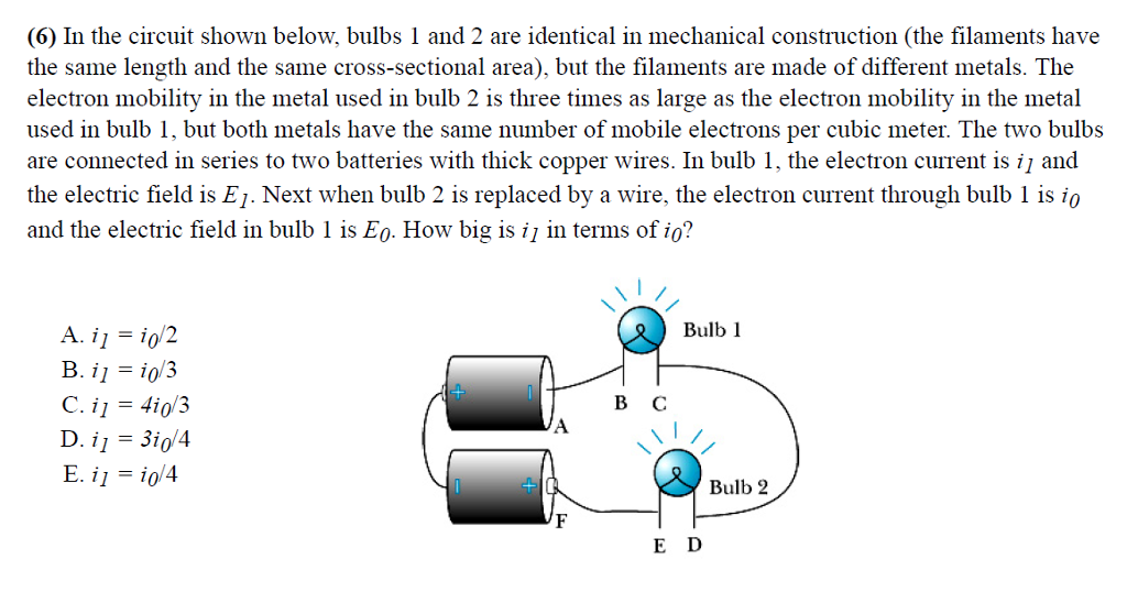 Solved In The Circuit Shown Below, Bulbs 1 And 2 Are Iden...