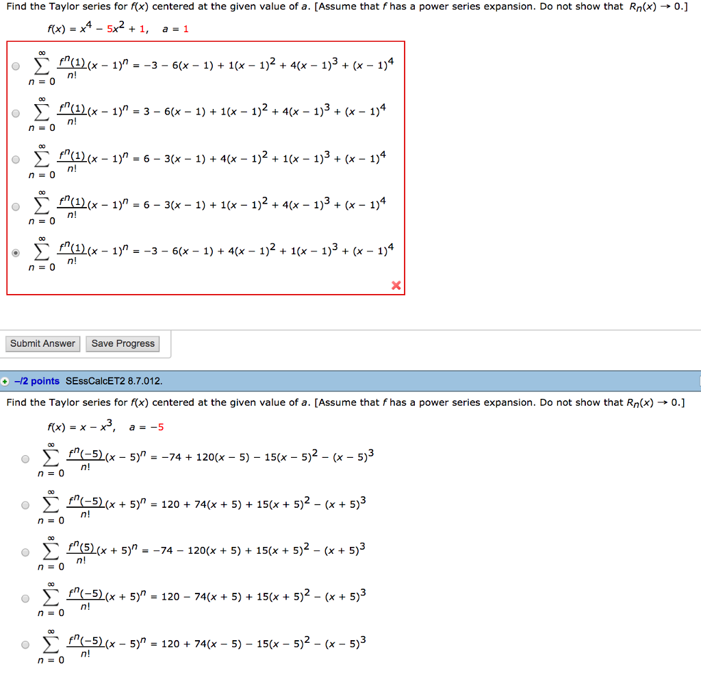 Solved Find The Taylor Series For F X Centered At The Gi Chegg Com