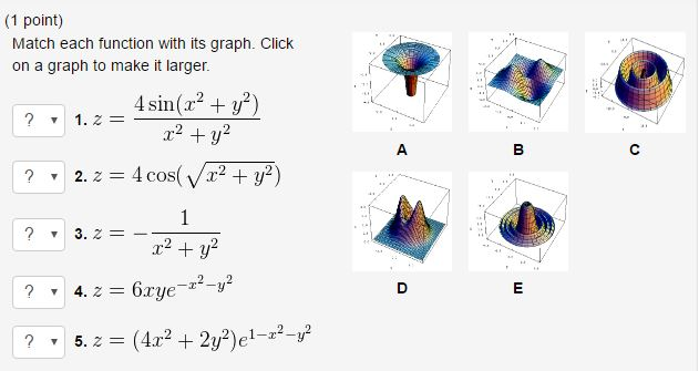 Match Each Function With Its Graph Click On A Graph Chegg Com