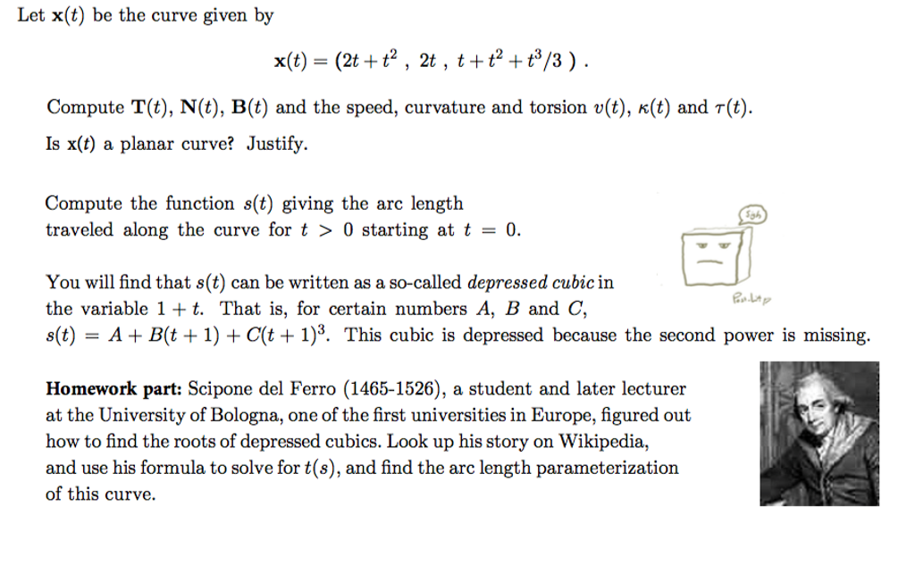 Solved Let X T Be The Curve Given By X T 2t T 2 2 Chegg Com