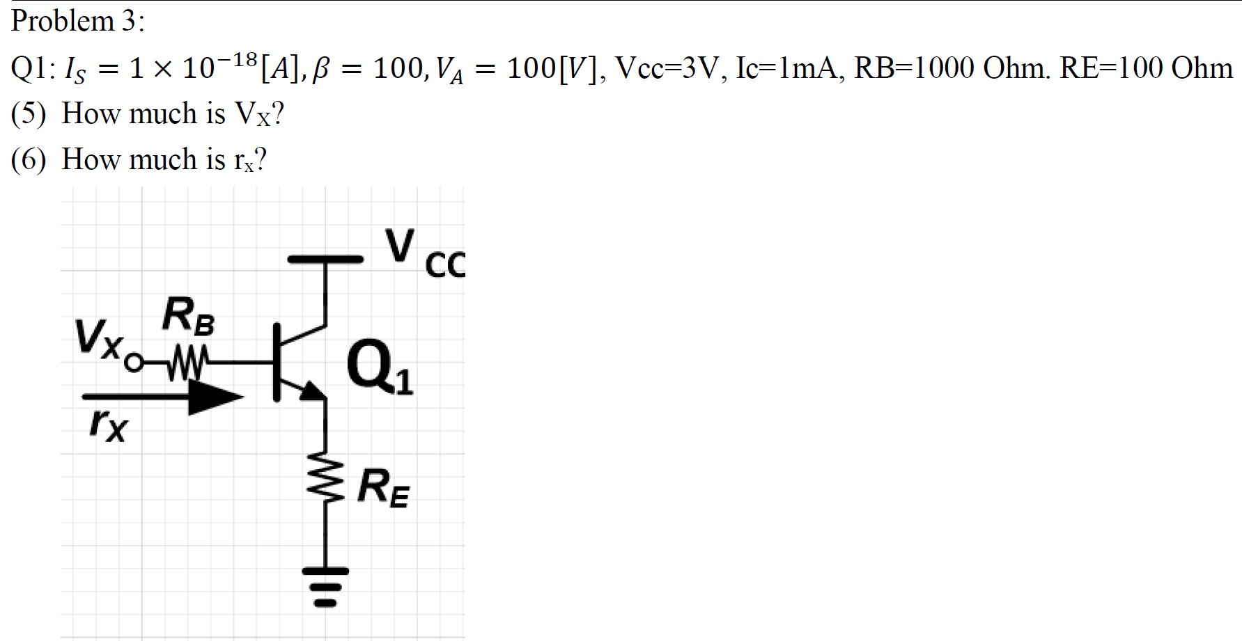 Solved I S 1 Times 10 18 A Beta 100 V A 100 V Chegg Com