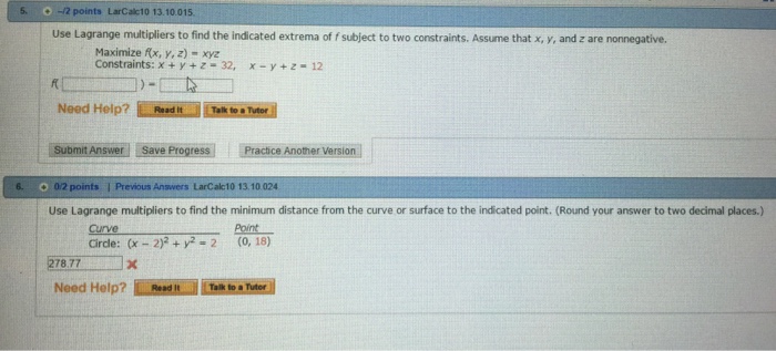 Solved Use Lagrange Multipliers To Find The Indicated Ext Chegg Com