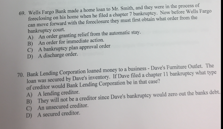 Solved Wells Fargo Bank Made A Home Loan To Mr Smith An