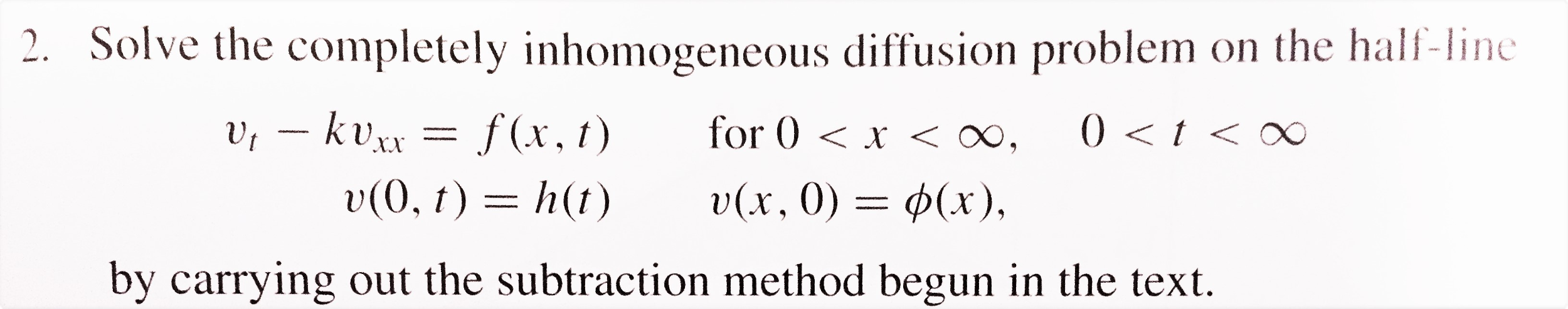 Partial differential equations problem from Walter