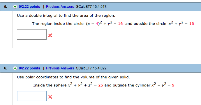 Solved Use A Double Integral To Find The Area Of The Region Chegg Com