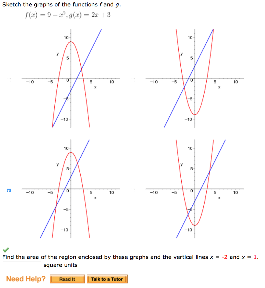 Sketch The Graphs Of The Functions F And G F X 9 Chegg Com