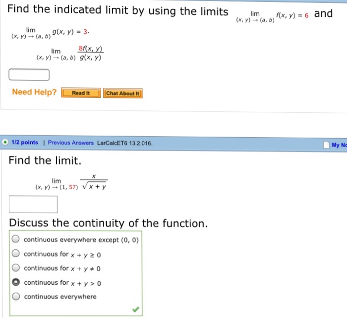 Solved Find The Indicated Limit By Using The Limits S An Chegg Com