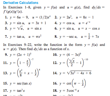 Solved Derivative Calculations In Exercises 1 8 Given Chegg Com Solved Derivative Calculations In Exercises 1 8 Given Chegg Com