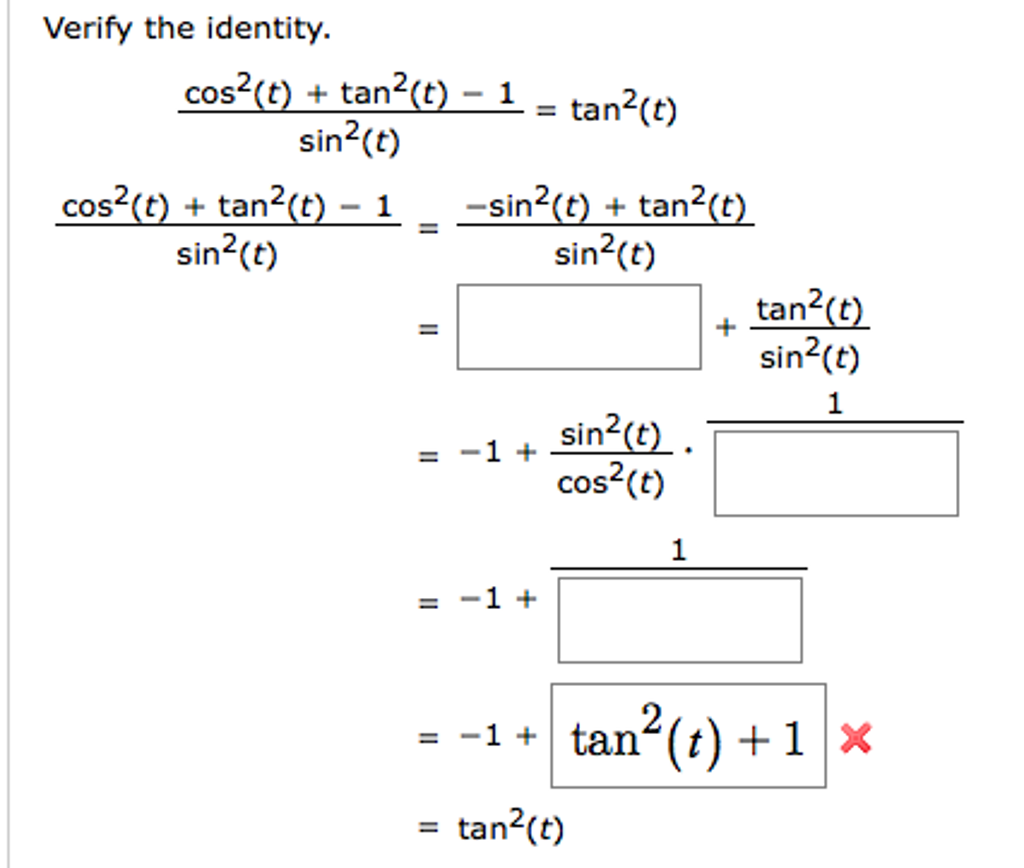 Solved Verify The Identity. 1cos2(x))(1 + Cot2(x))1 1c