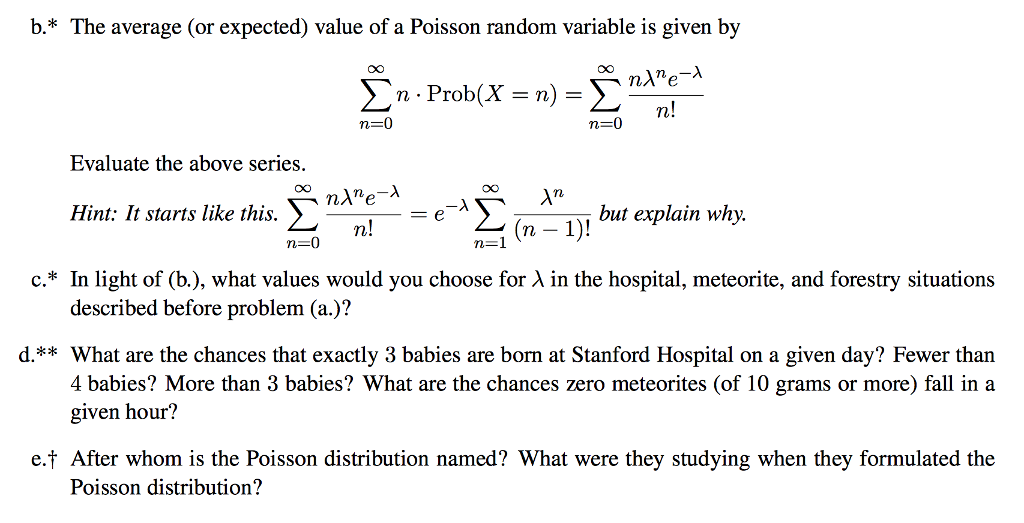 2 The Poisson Distribution In Statistics And Chegg Com