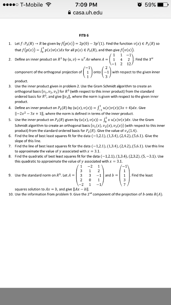 Solved Let F P 3 R Rightarrow R Be Given By F P X 2 Chegg Com