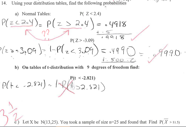 Solved Using Your Distribution Tables Find The Following Chegg Com