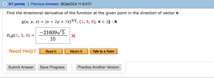 Solved Find The Directional Derivative Of The Function At Chegg Com