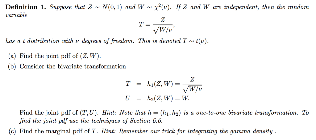 Solved The Purpose Of This Problem Is To Derive The Pdf O Chegg Com