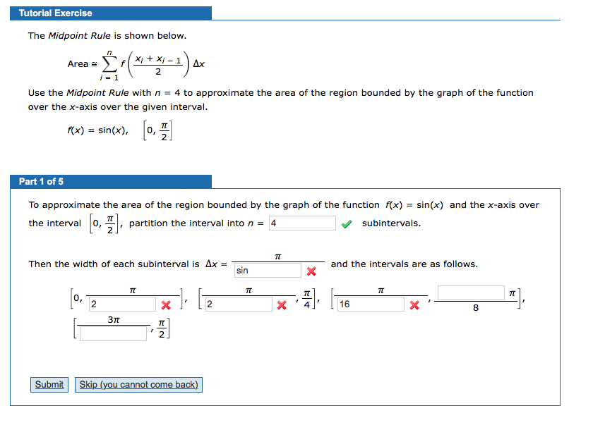 Solved Use the midpoint rule with n=4 to estimate the area