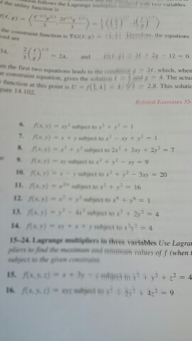 Solved 7 F X Y X Y Subject To X 2 Xy Y 2 Chegg Com