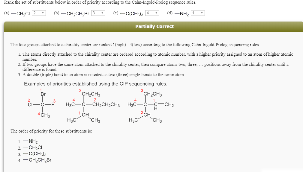 Solved How is C(CH3)3 higher than CH2CH2Br? the third | Chegg.com