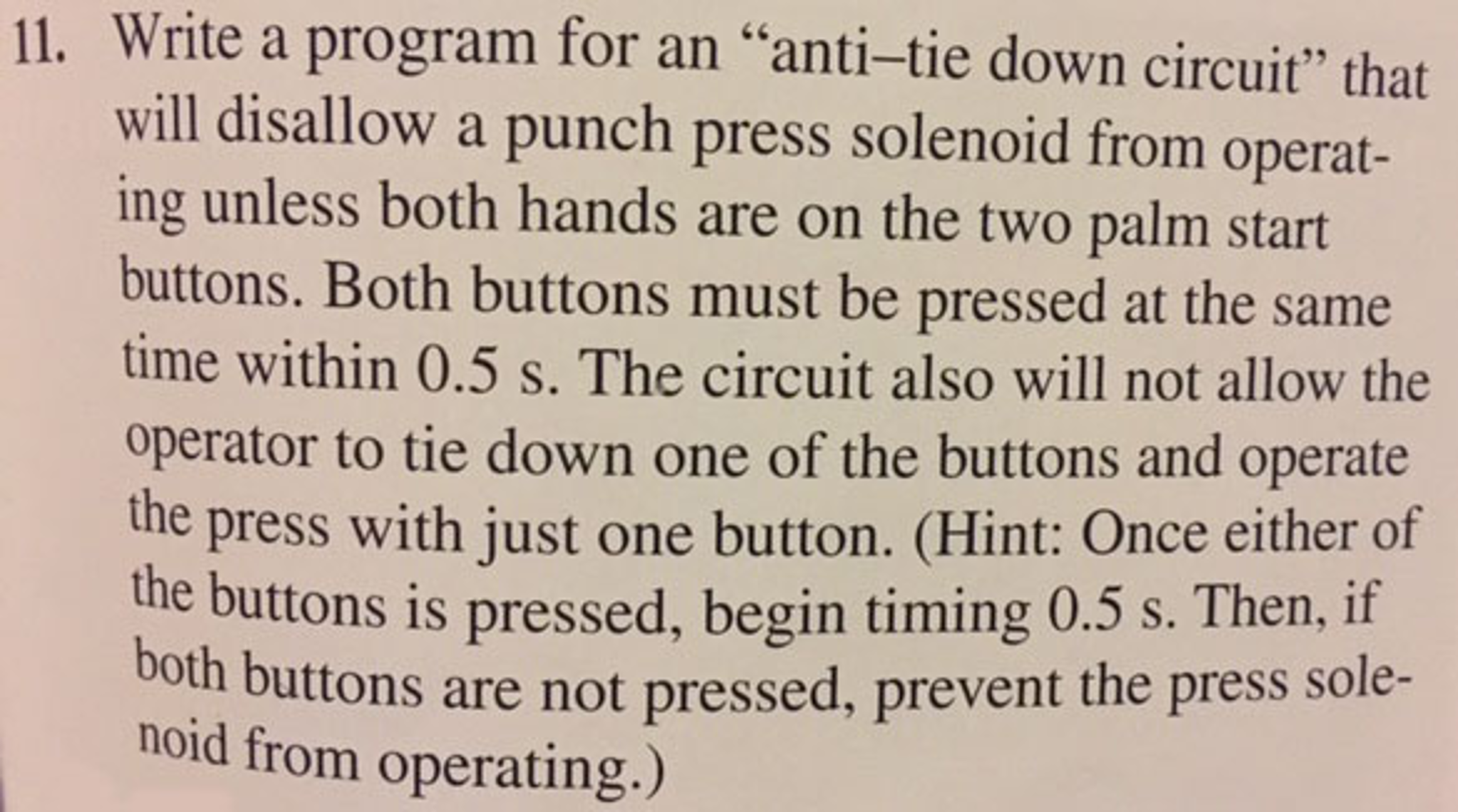 Two hand no tie down picture