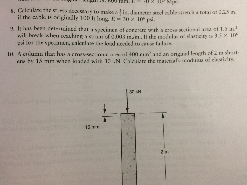 Solved Calculate the stress in N/mm2 that will cause damage