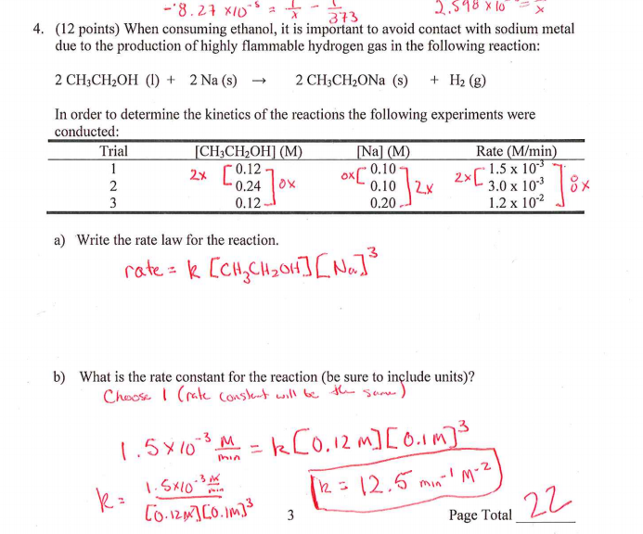 Solved I have no idea how to write rate laws nor constants  Chegg.com