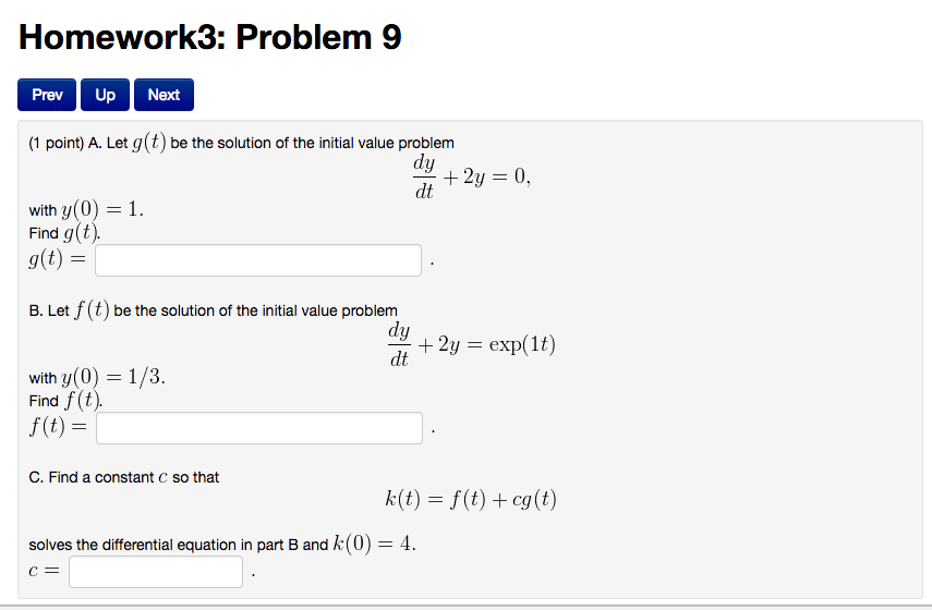 Solved A Let G T Be The Solution Of The Initial Value Chegg Com