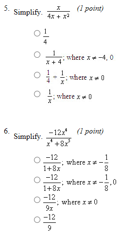 Solved Simplify X 4x X 2 1 4 1 X 4 Where Notequalto Chegg Com