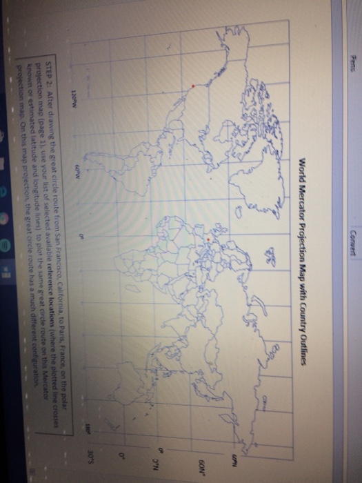 World Mercator Projection Map With Country Outlines Answers World Mercator Projection Map With Country Outlines | Chegg.com