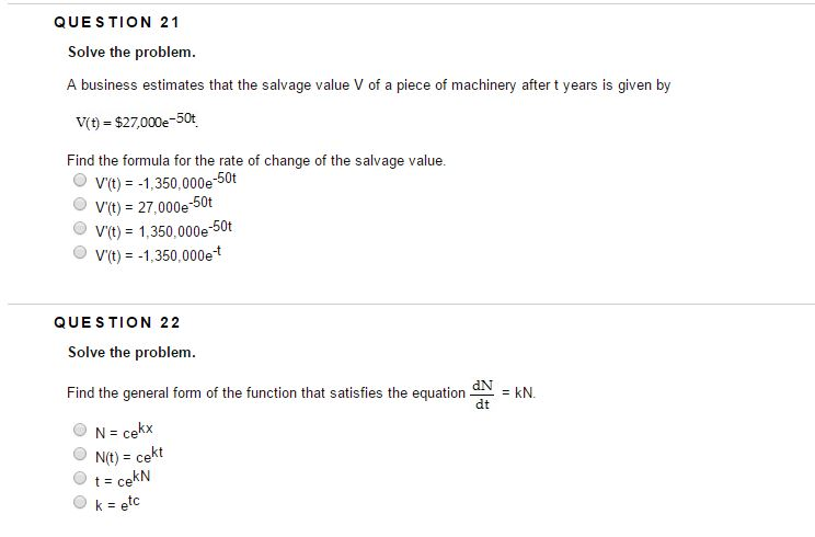 solved a business estimates that the salvage value v of a salvage value formula