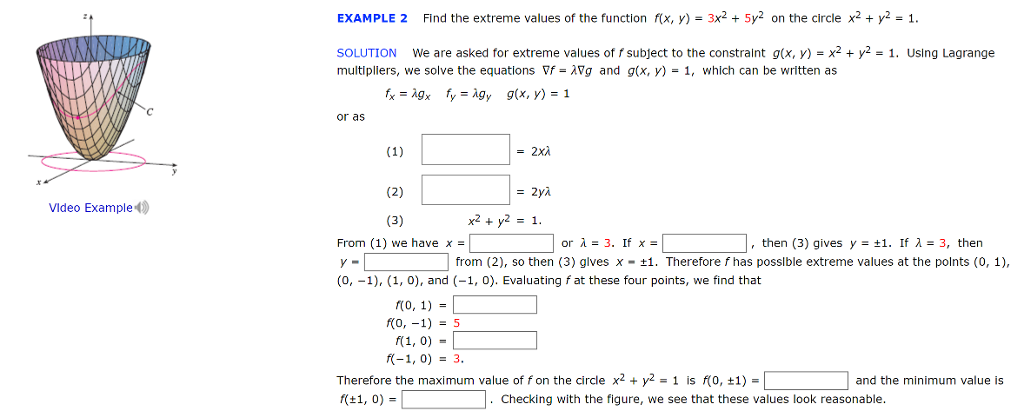 Solved Find The Extreme Values Of The Function F X Y Chegg Com