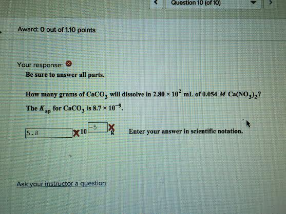 How Many Grams Of Caco3 Will Dissolve In 2 80 X 10 2 Chegg How Many Grams Of Caco3 Will Dissolve In 2 80 X 10 2 Chegg