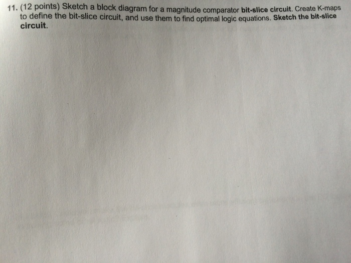 Solved Sketch A Block Diagram For A Magnitude Comparator Chegg Com