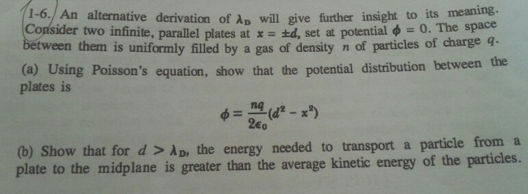 Solved An Alternative Derivation Of Lambda D Will Give Fu Chegg Com