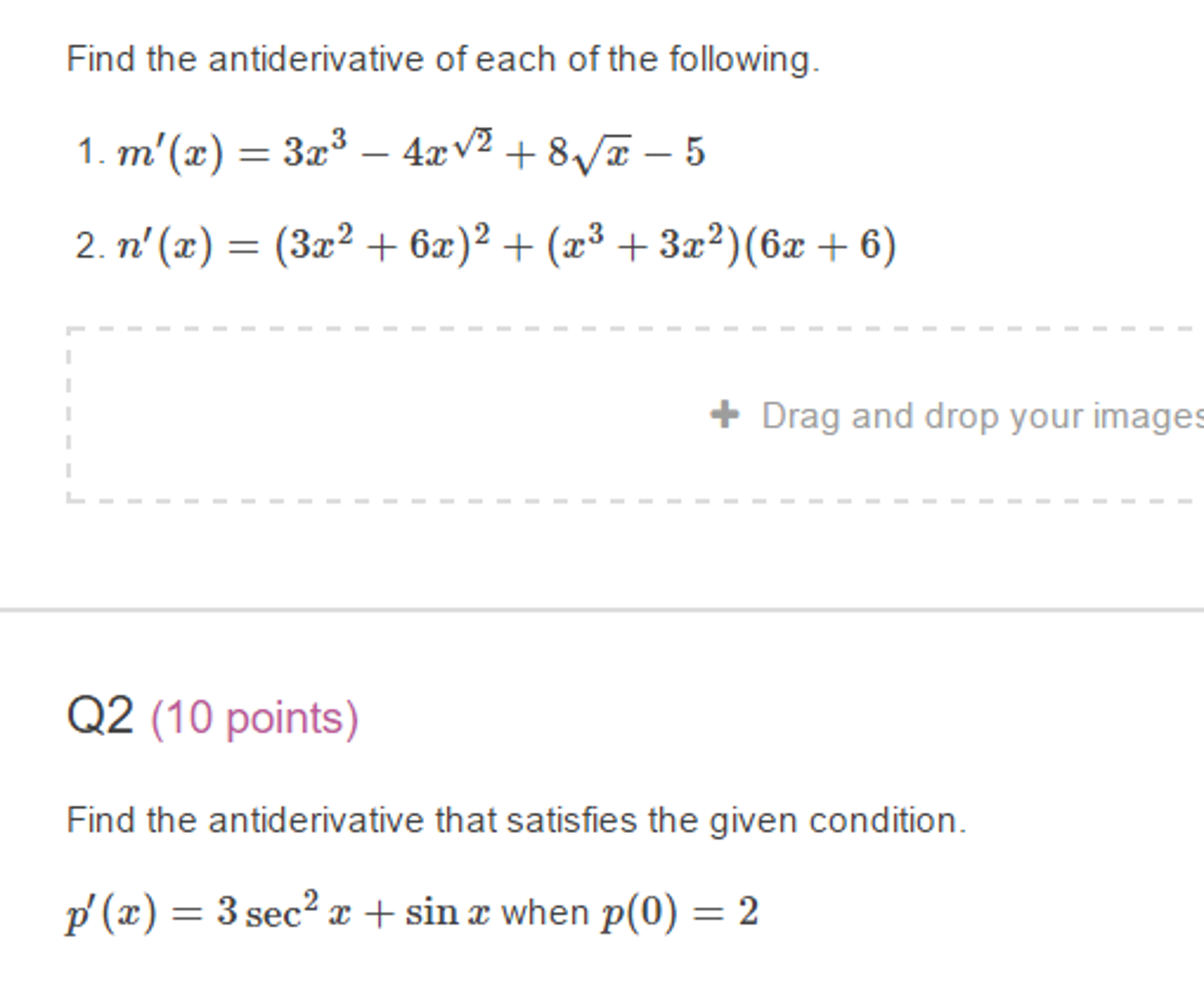 Solved Find The Antiderivative Of Each Of The Following Chegg Com Solved Find The Antiderivative Of Each Of The Following Chegg Com