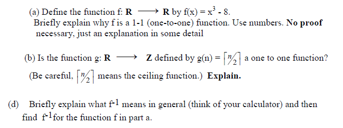 Solved Define The Function F R Rightarrow R By F X X