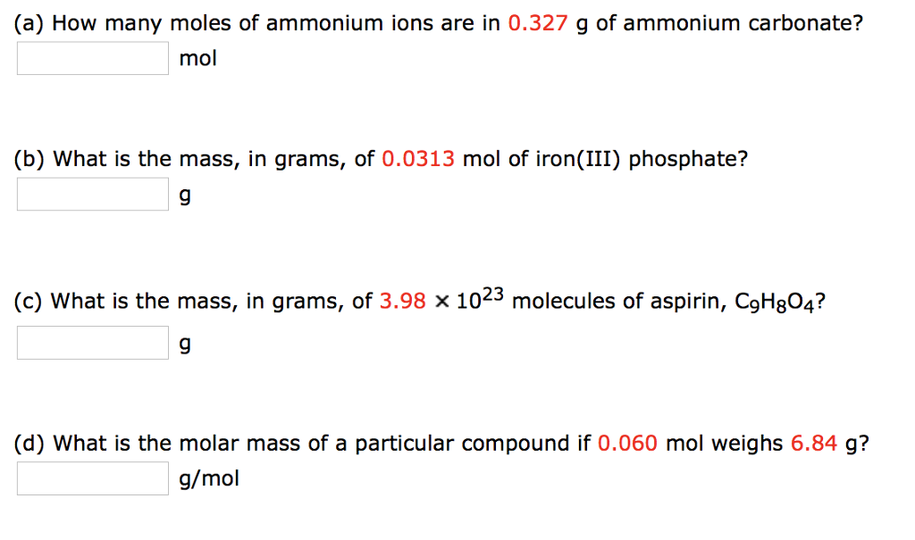 Molar Mass Of Ammonium Carbonate slidesharefile