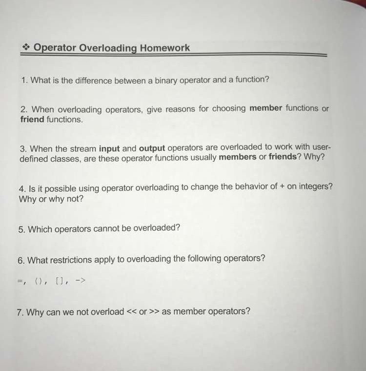 Function and Operator Overloading in C++