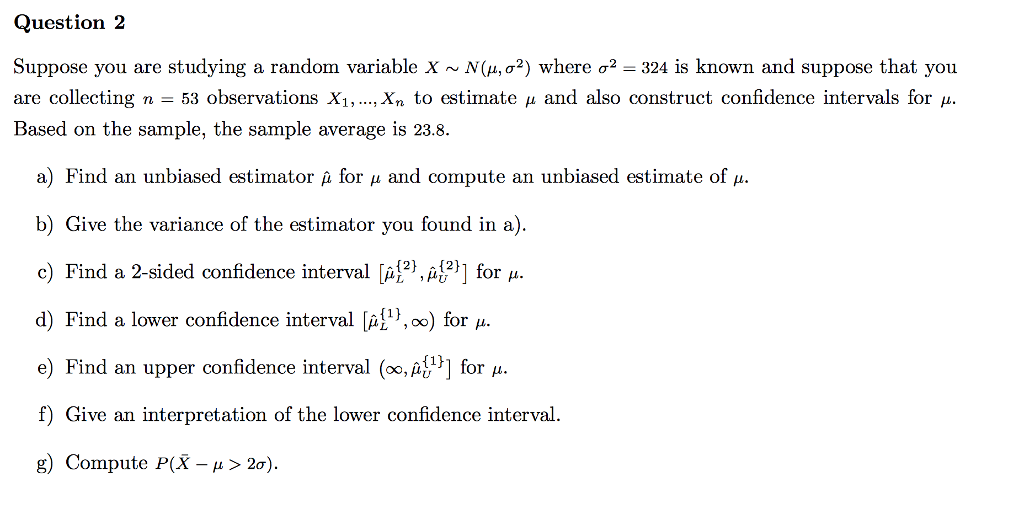 Solved Suppose You Are Studying A Random Variable X N M Chegg Com