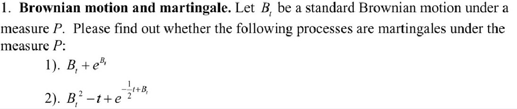 Martingales exercises image