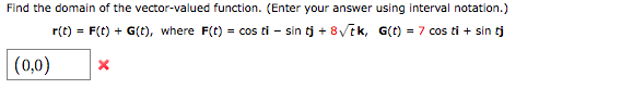 Solved Find The Domain Of The Vectorvalued Function. (En