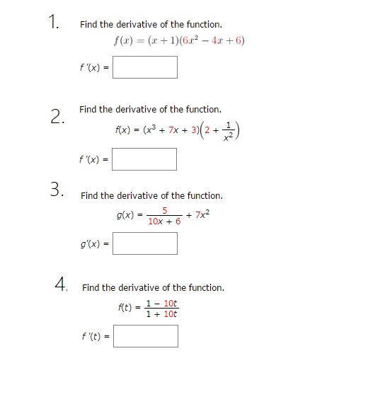 Find The Derivative Of The Function F X X Chegg Com