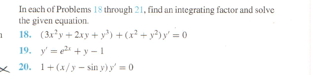 Solved In Each Of Problems 18 Through 21 Find An Integra Chegg Com