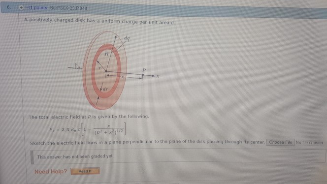 Solved Sketch The Electric Field Lines In A Plane Perpend